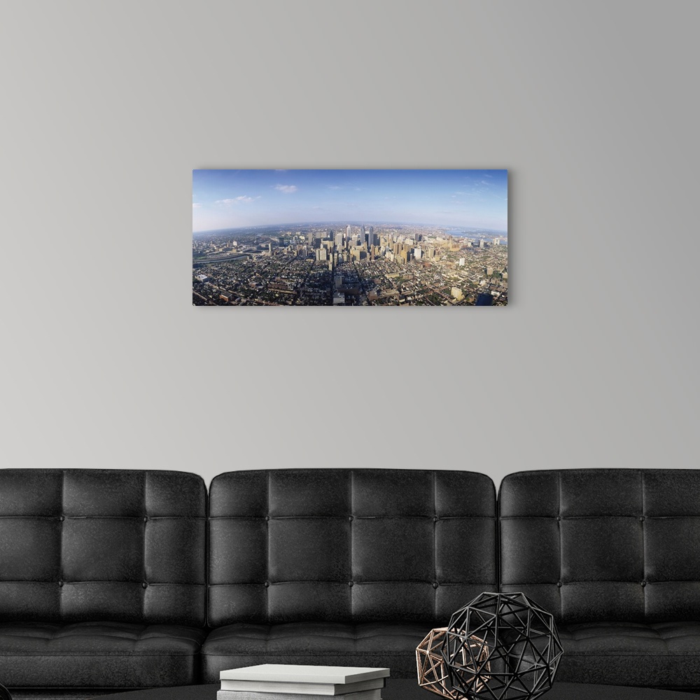A modern room featuring Aerial view of a city, Philadelphia, Pennsylvania