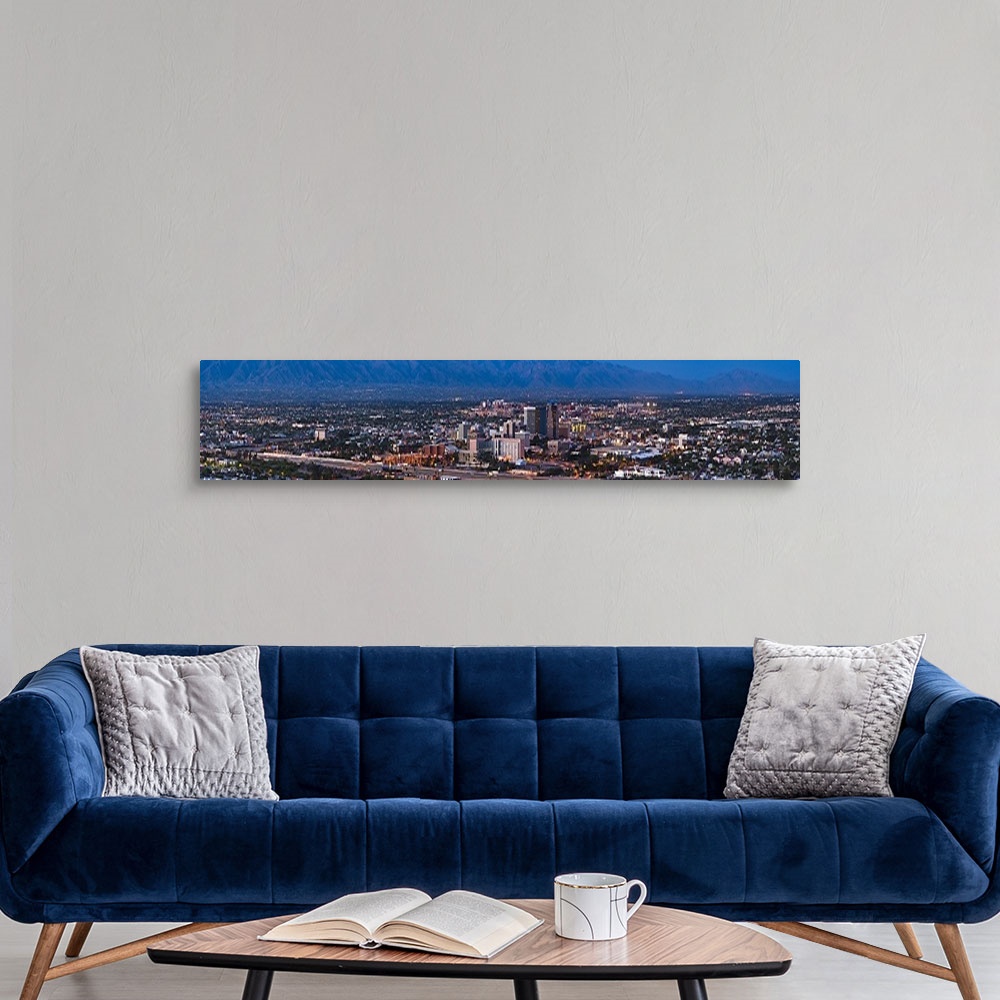 A modern room featuring Aerial view of a city, Tucson, Pima County, Arizona, USA 2010