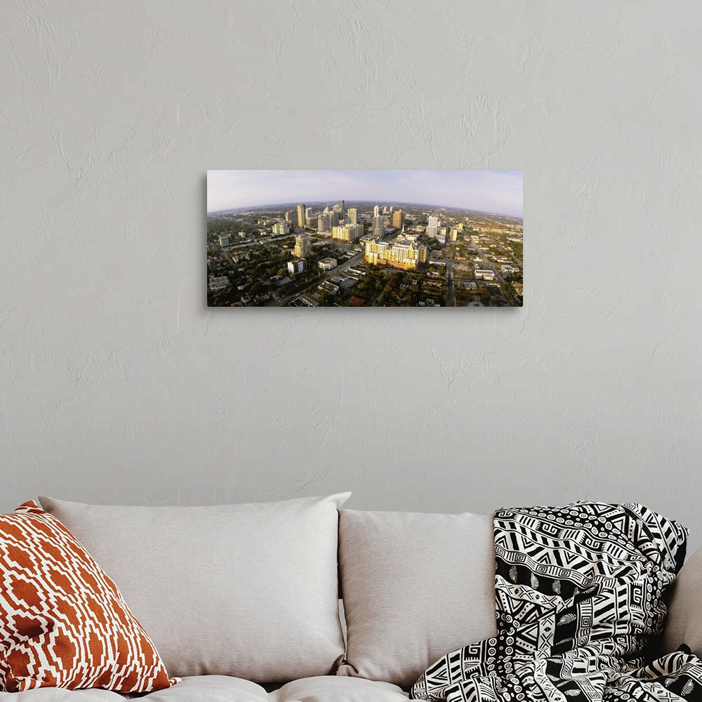 A bohemian room featuring Aerial view of a cityscape, Fort Lauderdale, Florida