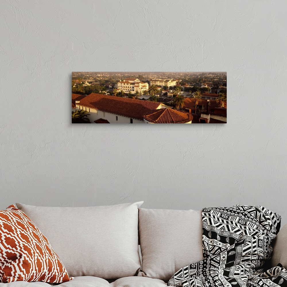 A bohemian room featuring Aerial view of a cityscape, Santa Barbara, California,