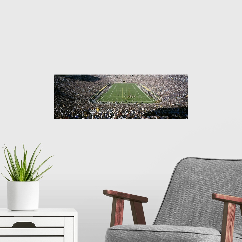 A modern room featuring Aerial view of a football stadium Notre Dame Stadium Notre Dame Indiana