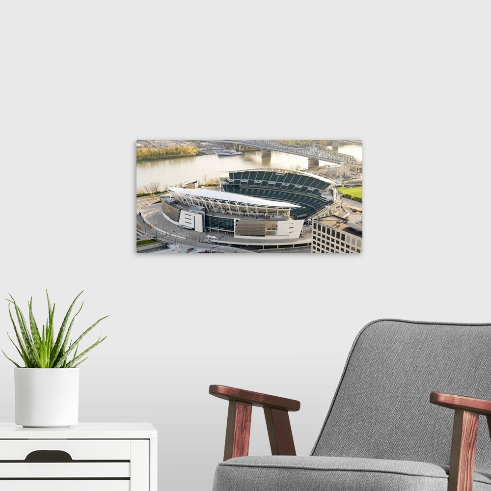 A modern room featuring Aerial view of a football stadium Paul Brown Stadium Cincinnati Hamilton County Ohio