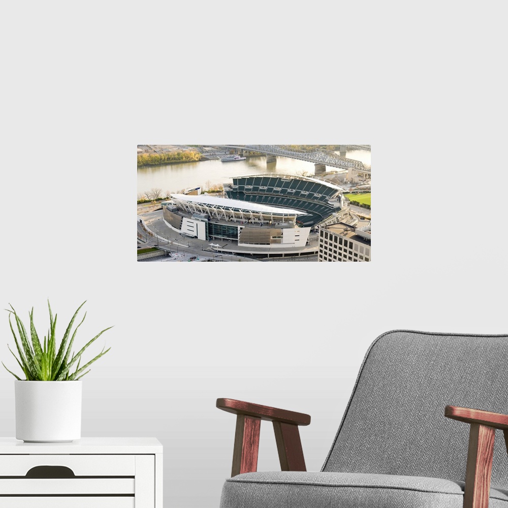 A modern room featuring Aerial view of a football stadium Paul Brown Stadium Cincinnati Hamilton County Ohio