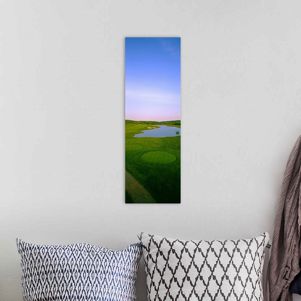 A bohemian room featuring Aerial view of a golf course, Caves Valley Golf Club, Baltimore County, Maryland