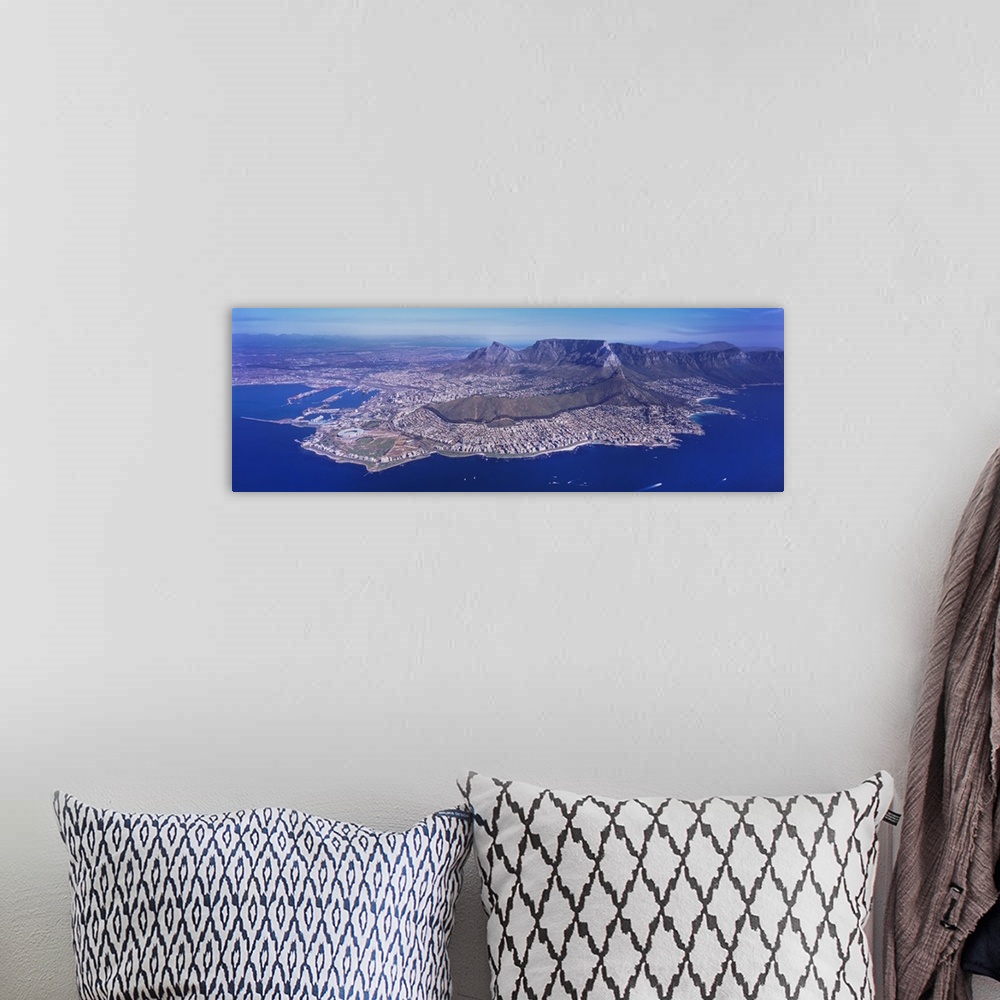 A bohemian room featuring Aerial view of an island, Cape Town, Western Cape Province, South Africa.