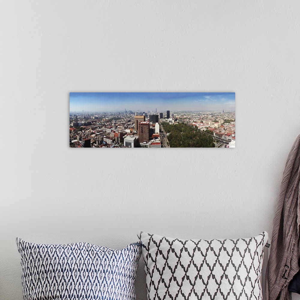 A bohemian room featuring Aerial view of cityscape, Mexico City, Mexico