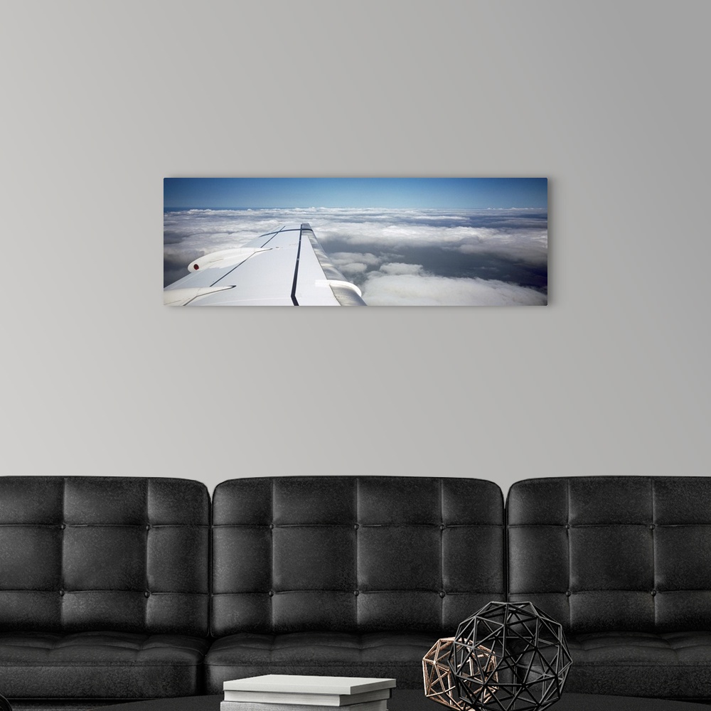 A modern room featuring Airplane Wing