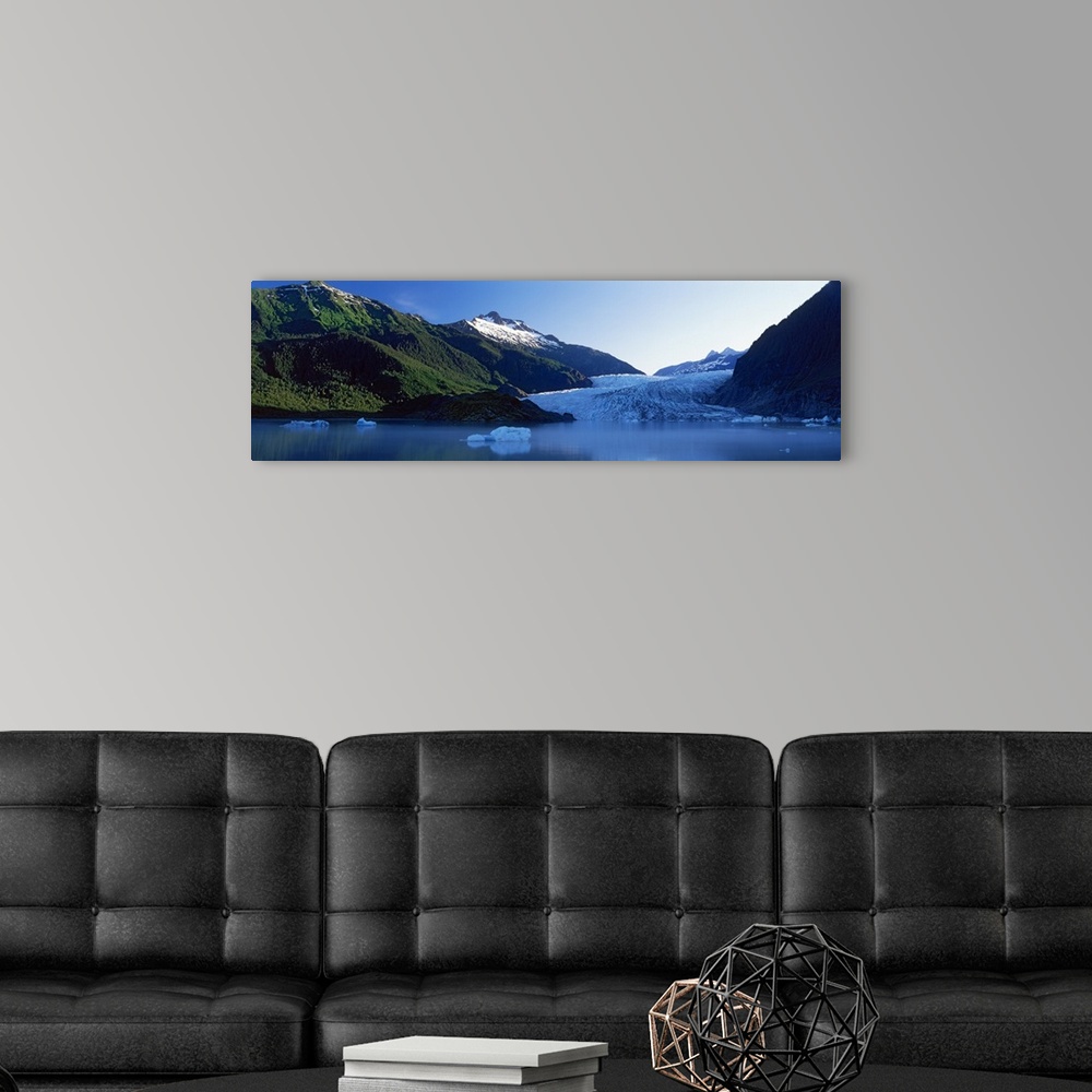 A modern room featuring Alaska, Juneau, Mendenhall Glacier, morning