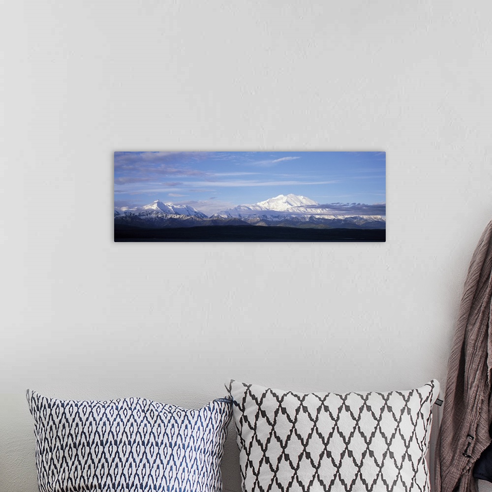A bohemian room featuring Alaska, Mount McKinley, Mount Brooks, Panoramic view of a snow covered peaks