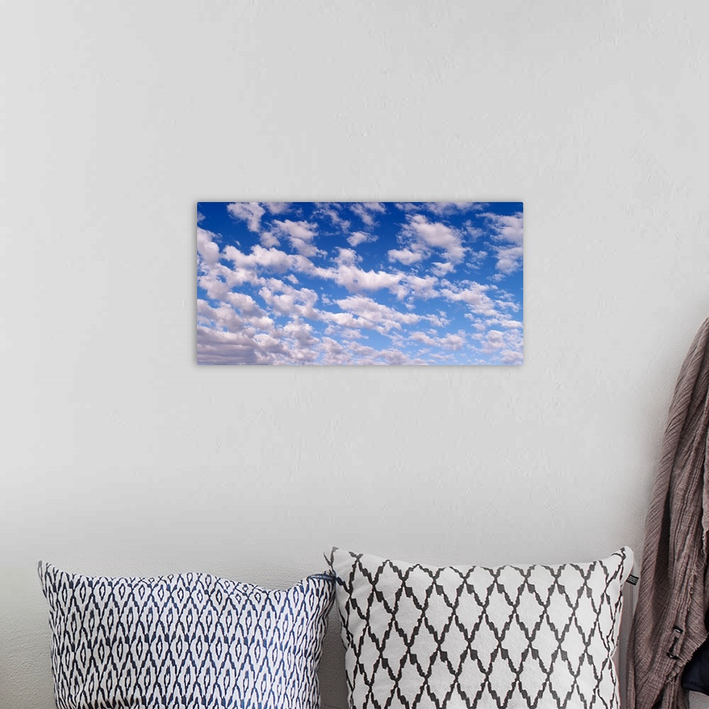 A bohemian room featuring altocumulus clouds