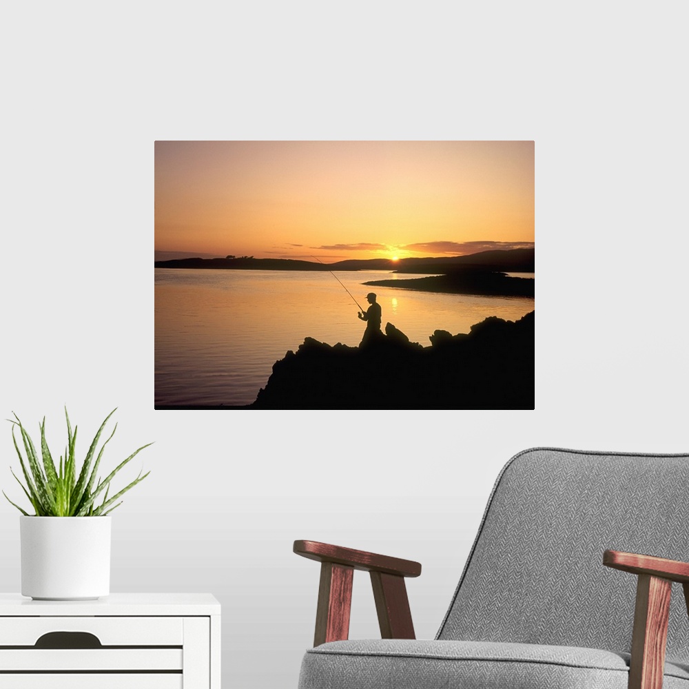 A modern room featuring Angler at Sunset, RoaringwaterBay, Co Cork, Ireland
