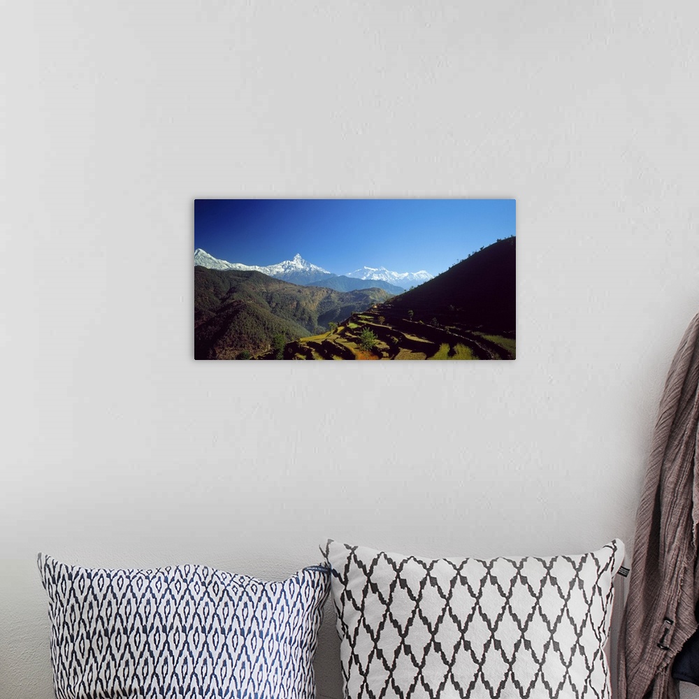 A bohemian room featuring Annapurna Mountains Nepal