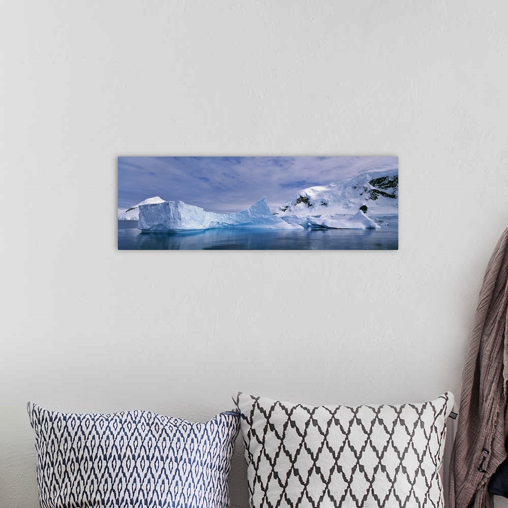 A bohemian room featuring Antarctica, Paradise Bay, Iceberg floating on the water