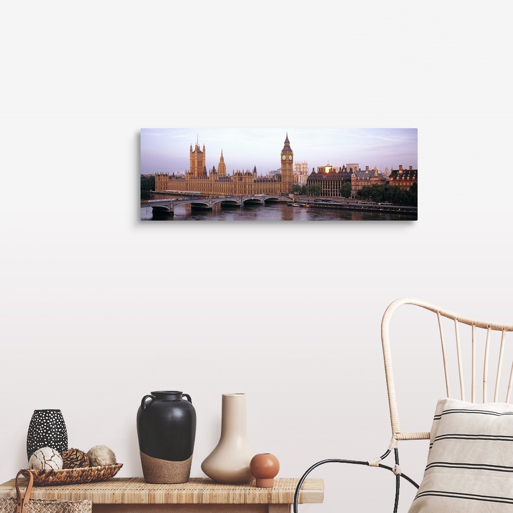 A farmhouse room featuring Sunset, Houses of Parliament, Westminster, London, England