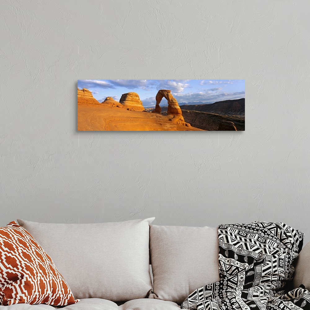 A bohemian room featuring Arches National Park Utah Delicate Arch