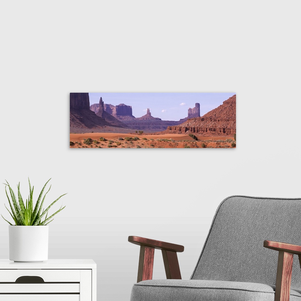 A modern room featuring Arizona, Monument Valley, View to Northwest from 1st marker in the Valley