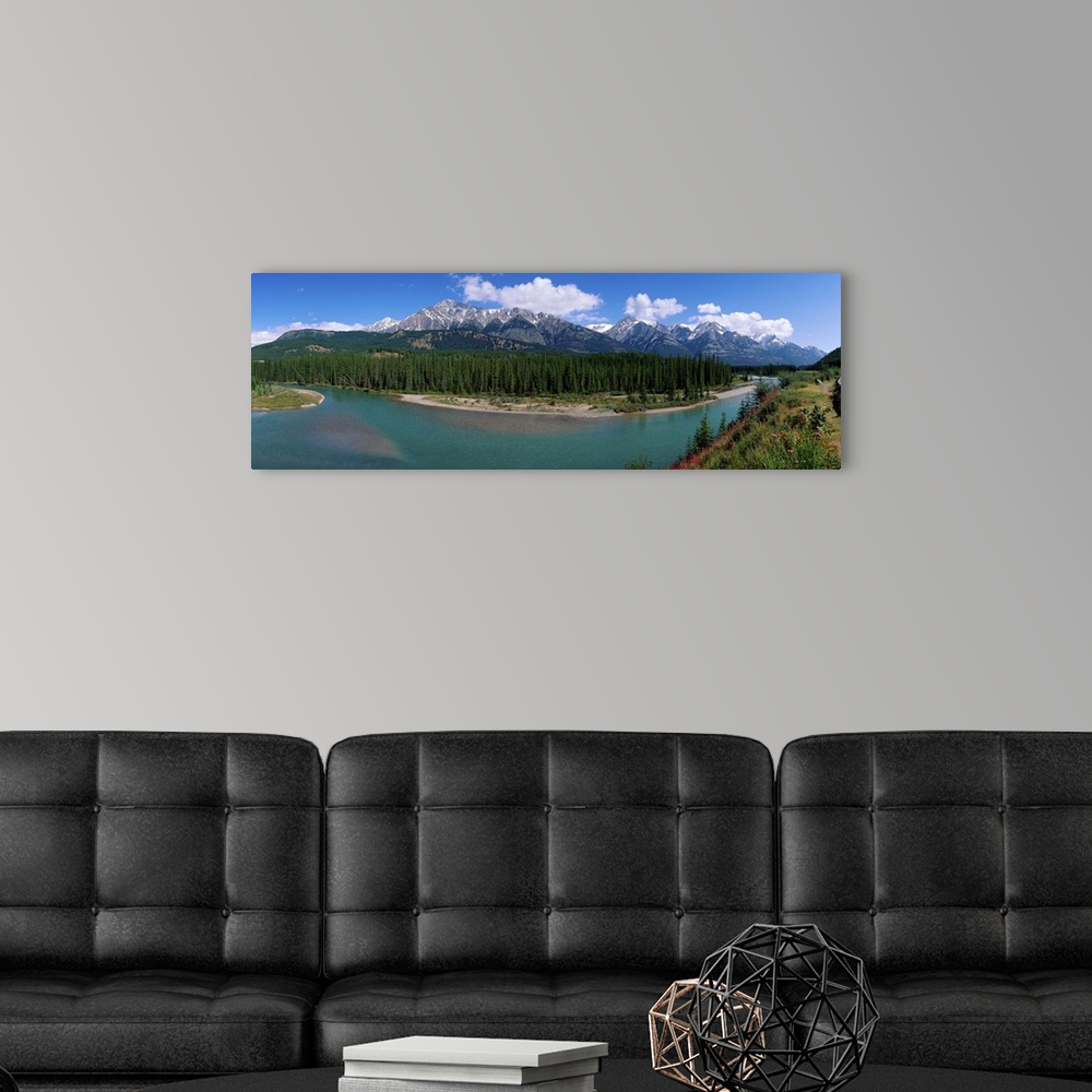 A modern room featuring Athabaska River Banff National Park Alberta Canada