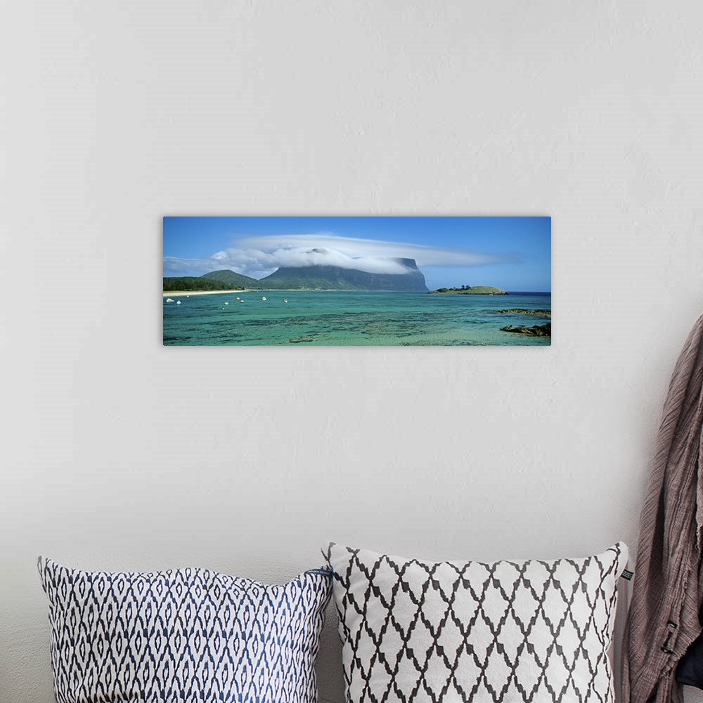 A bohemian room featuring Australia, New South Wales, Lord Howe Island, Boat floating in the sea