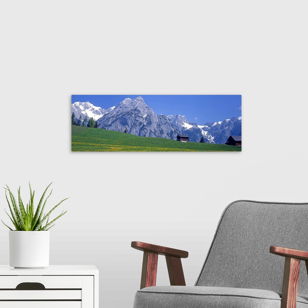 A modern room featuring Austria, Karwendel Mountains