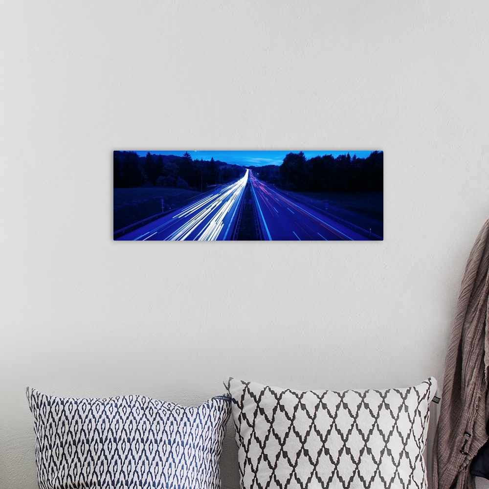 A bohemian room featuring Autobahn with Traffic near Irschenberg Germany