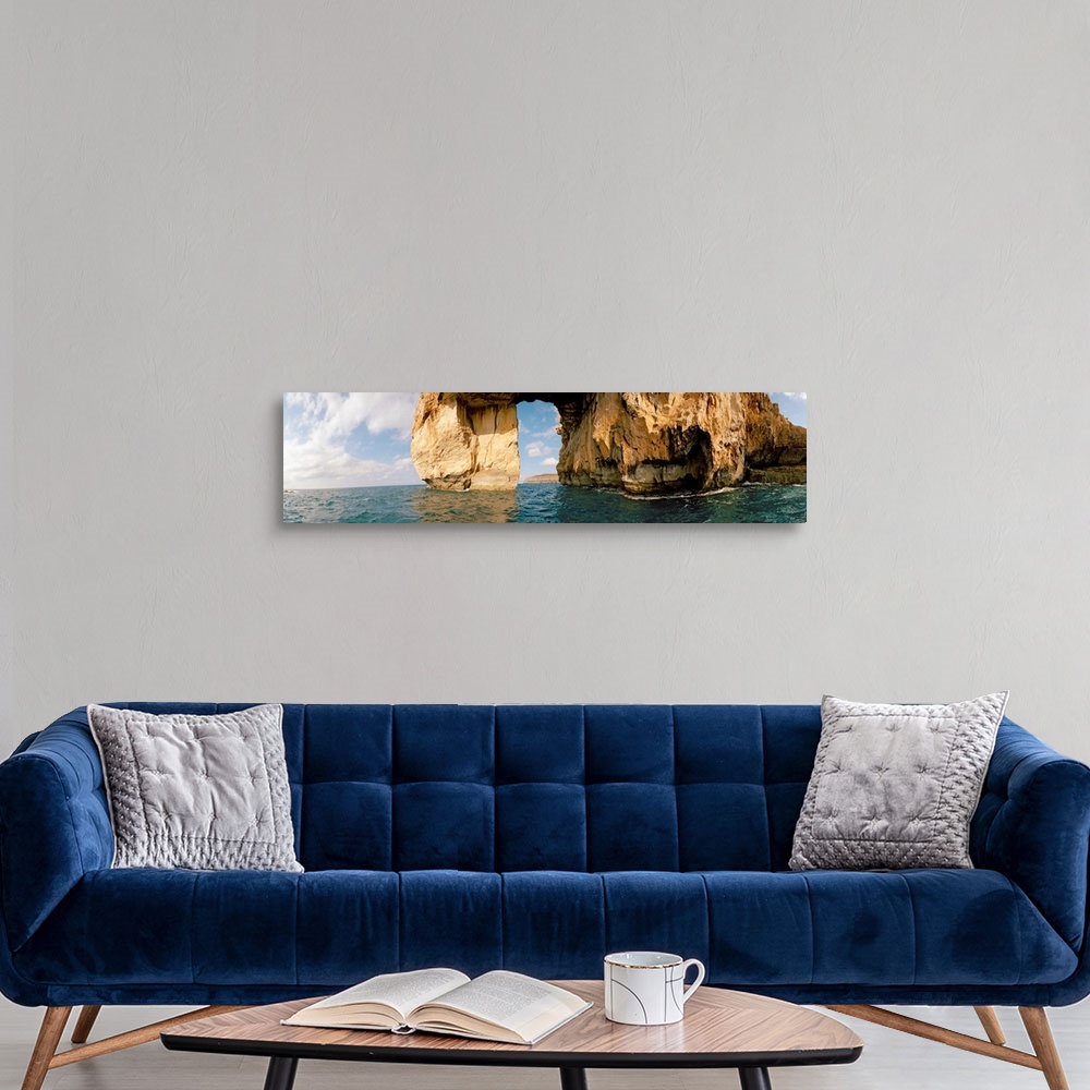 A modern room featuring Azure Window natural arch in the sea, Gozo, Dwejra, Malta