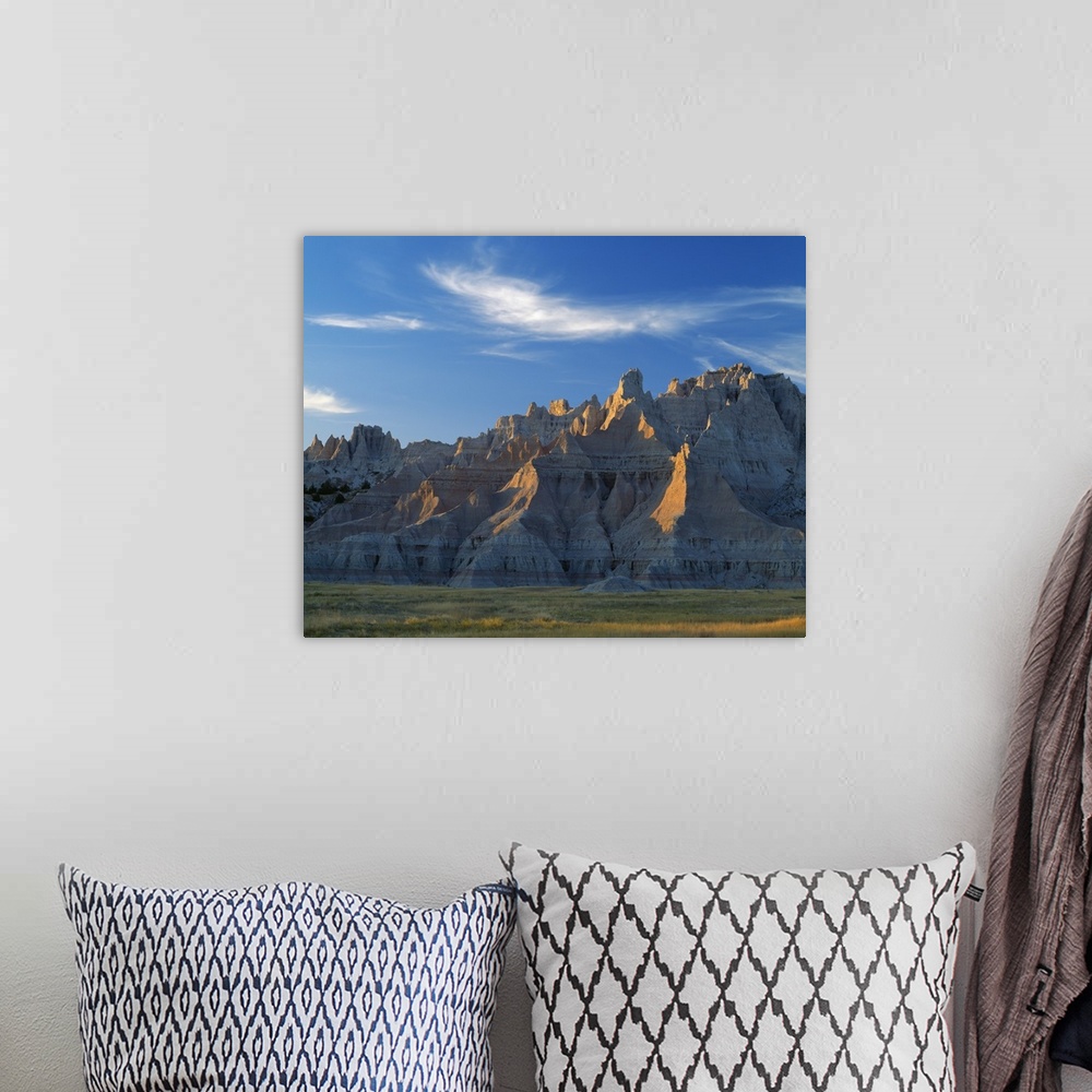 A bohemian room featuring Badlands landscape with pinnacles , Cedar Pass, Badlands National Park, South Dakota