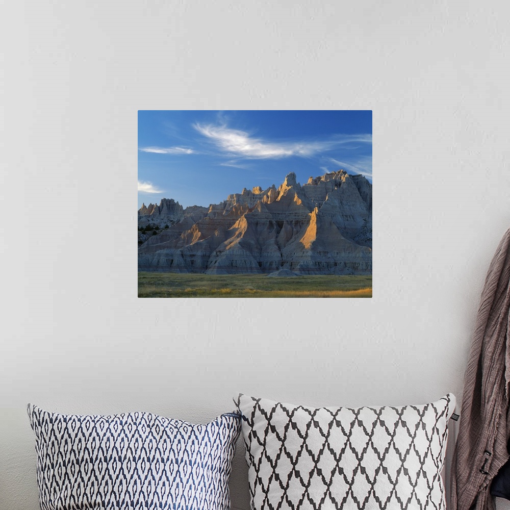 A bohemian room featuring Badlands landscape with pinnacles , Cedar Pass, Badlands National Park, South Dakota