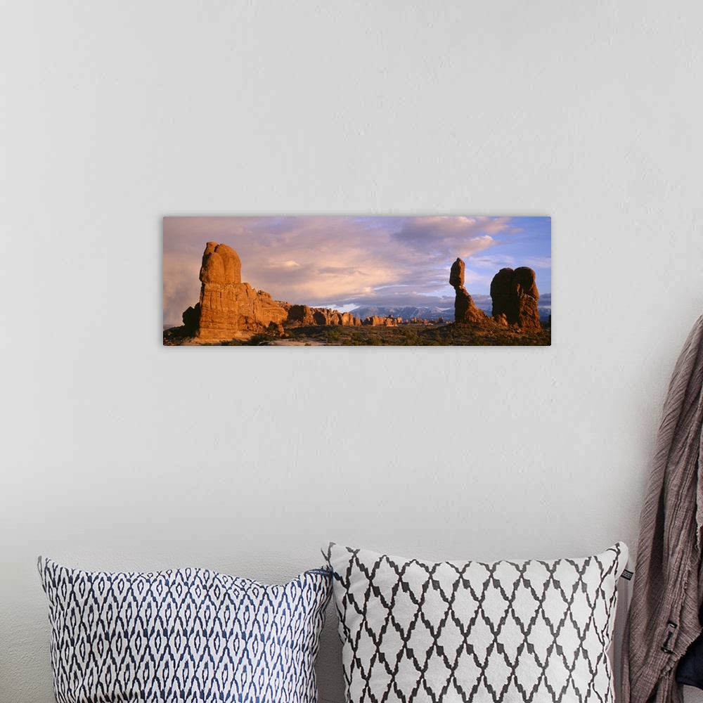 A bohemian room featuring Balanced Rock Arches National Park UT
