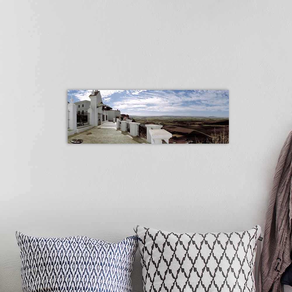 A bohemian room featuring Balcony of a building, Parador, Arcos De La Frontera, Cadiz, Andalusia, Spain