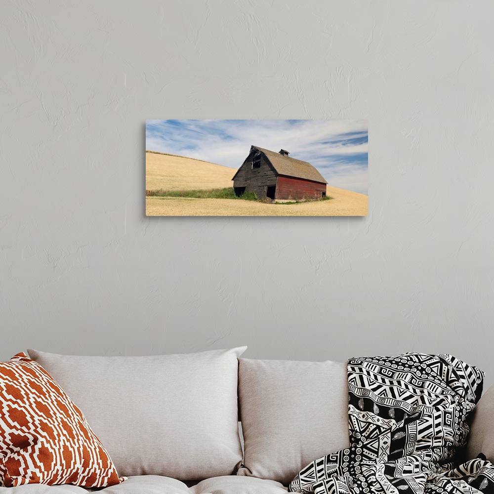 A bohemian room featuring Barn in a wheat field, Colfax, Whitman County, Washington State
