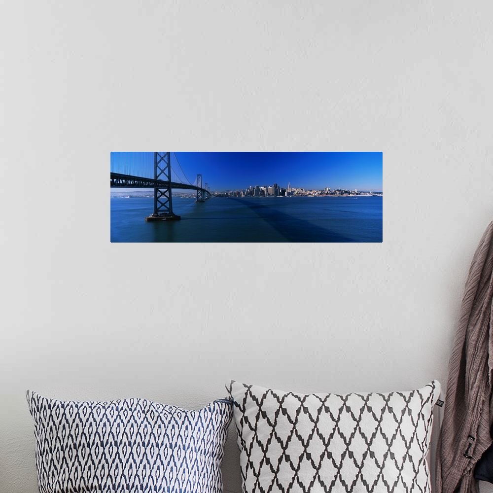 A bohemian room featuring Bay Bridge San Francisco CA