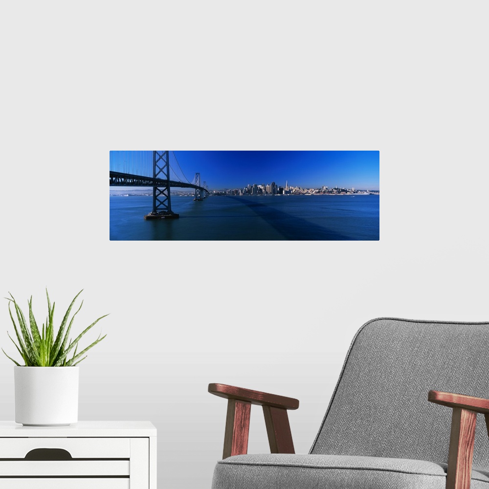 A modern room featuring Bay Bridge San Francisco CA