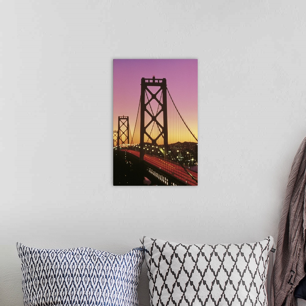 A bohemian room featuring Bay Bridge San Franscisco CA