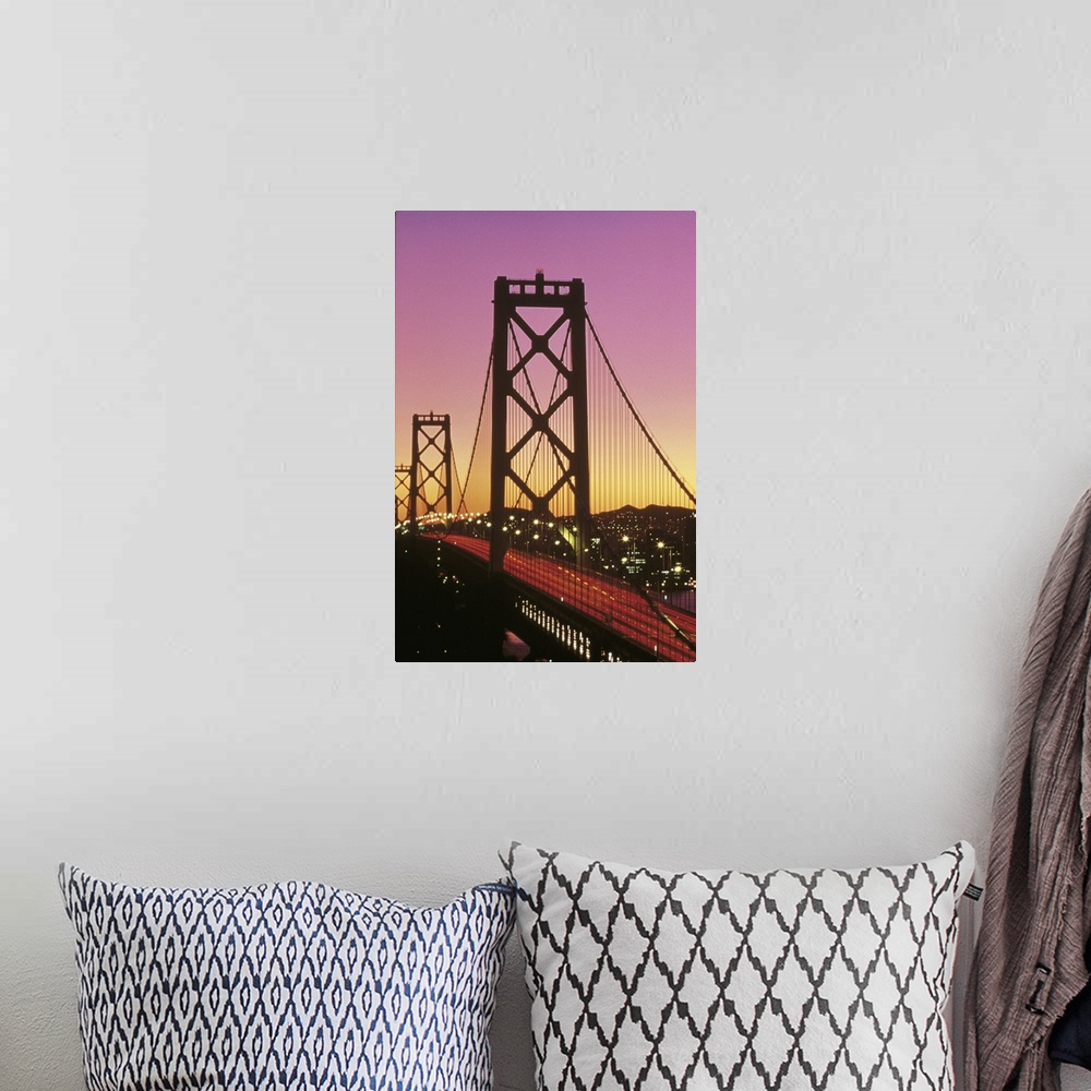 A bohemian room featuring Bay Bridge San Franscisco CA