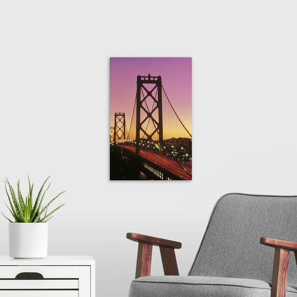 A modern room featuring Bay Bridge San Franscisco CA
