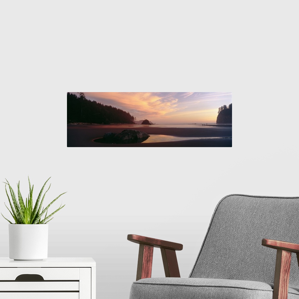 A modern room featuring Beach at dusk, Olympic National Park, Washington State