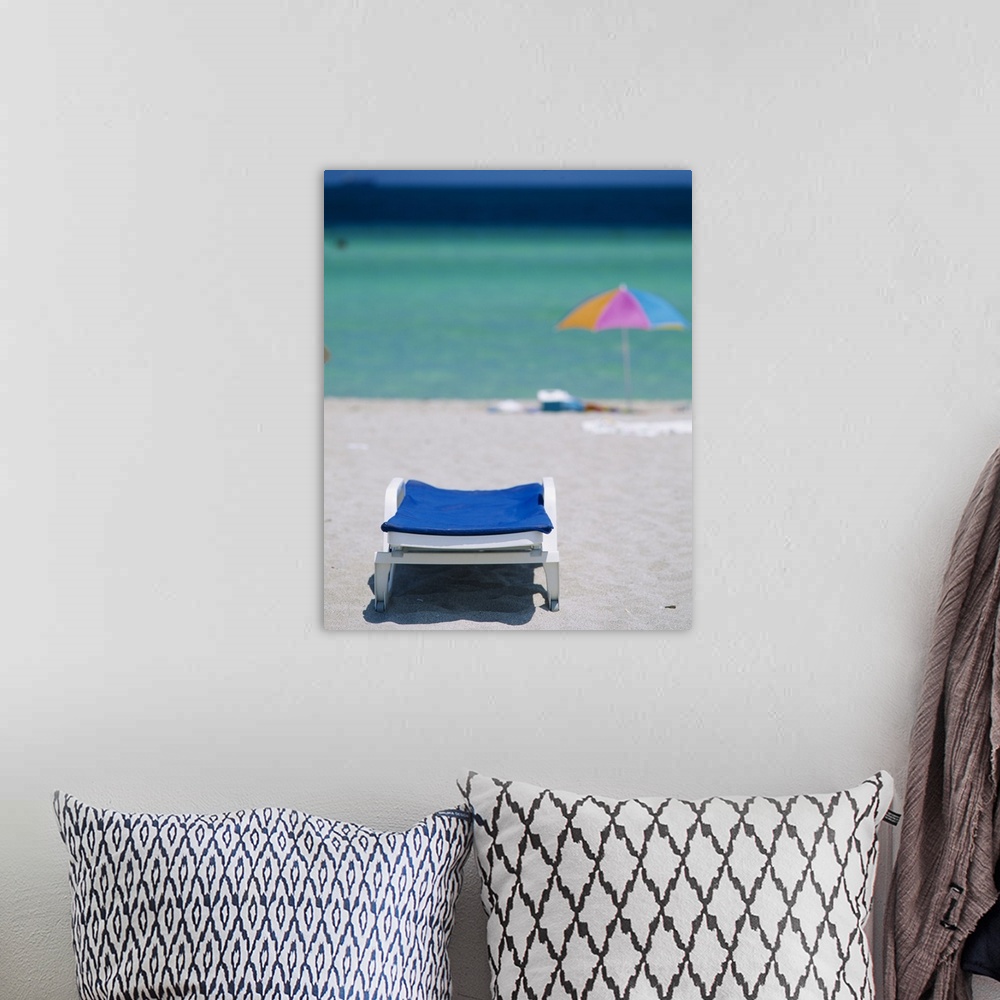 A bohemian room featuring Beach Chair and Umbrella Miami Beach FL