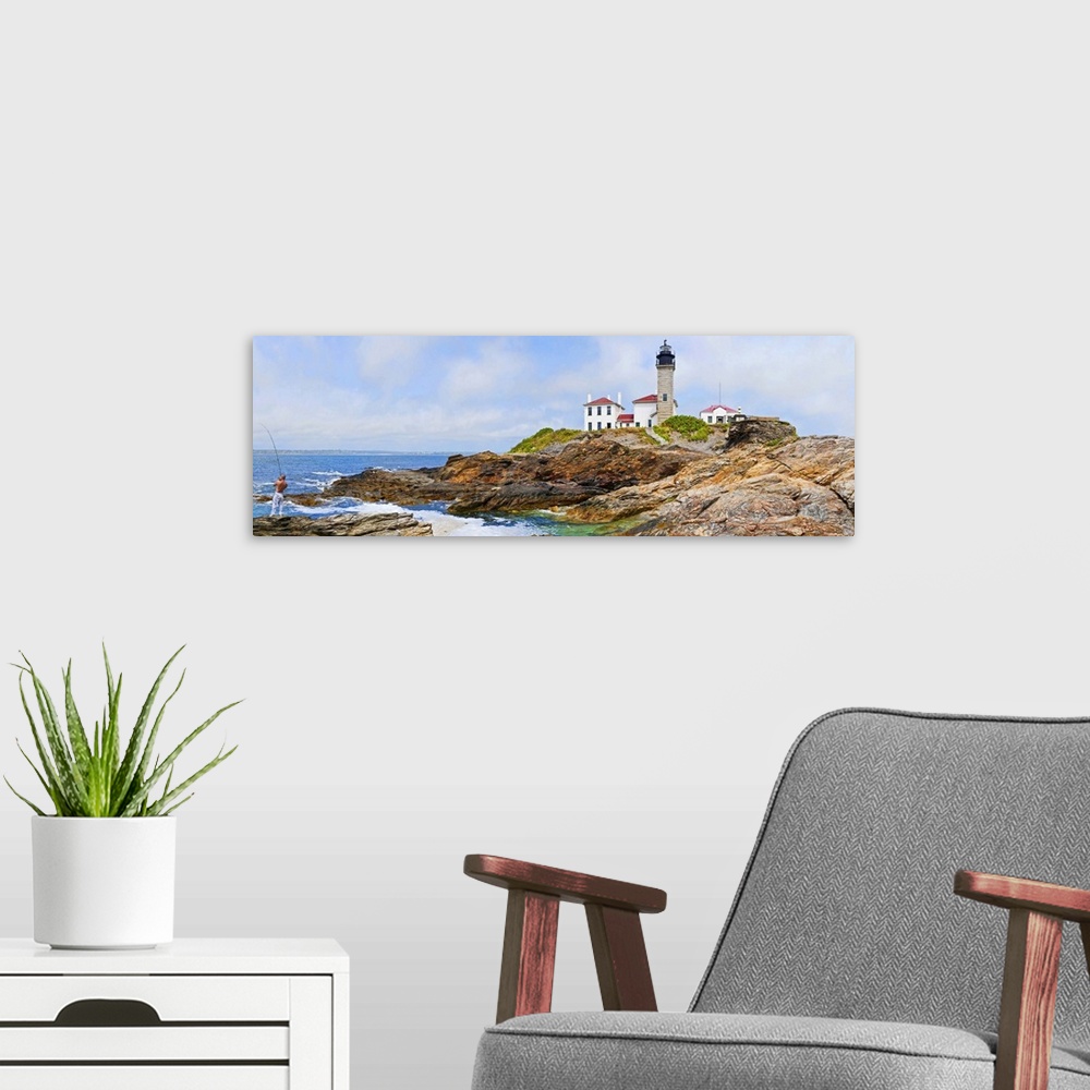 A modern room featuring Beavertail Lighthouse, Narragansett Bay, Jamestown Island, Rhode Island