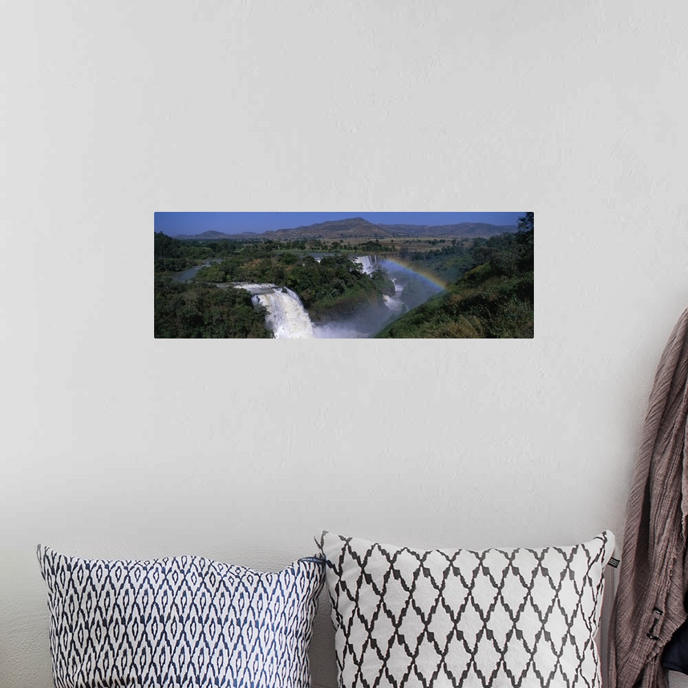 A bohemian room featuring Blue Nile Falls Near Lake Tana Ethiopia Africa