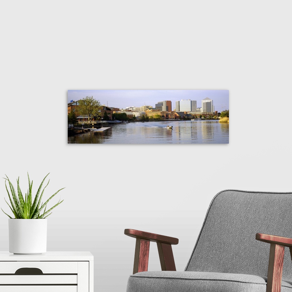 A modern room featuring Boat in a river, Delaware River, Wilmington, Delaware