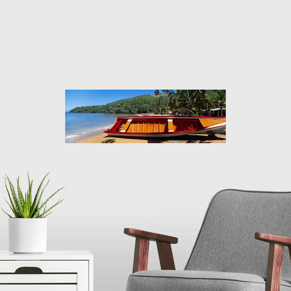 A modern room featuring Boat on the beach Colorada Beach Mochima National Park Anzoategui State Sucre State Venezuela