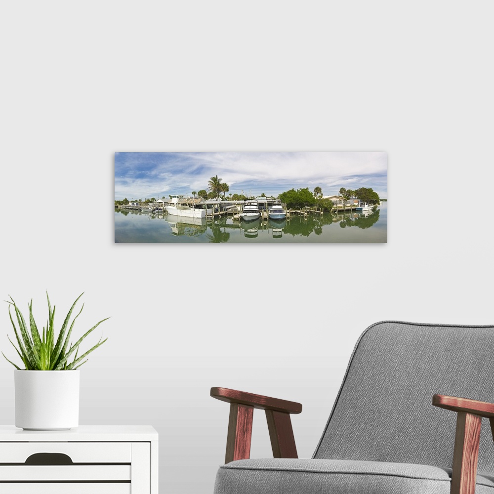 A modern room featuring Boats at dock, Manasota Key, Charlotte County, Florida