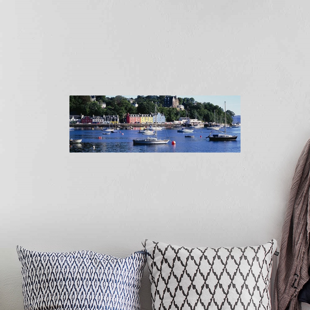 A bohemian room featuring Boats docked at a harbor, Tobermory, Isle of Mull, Scotland