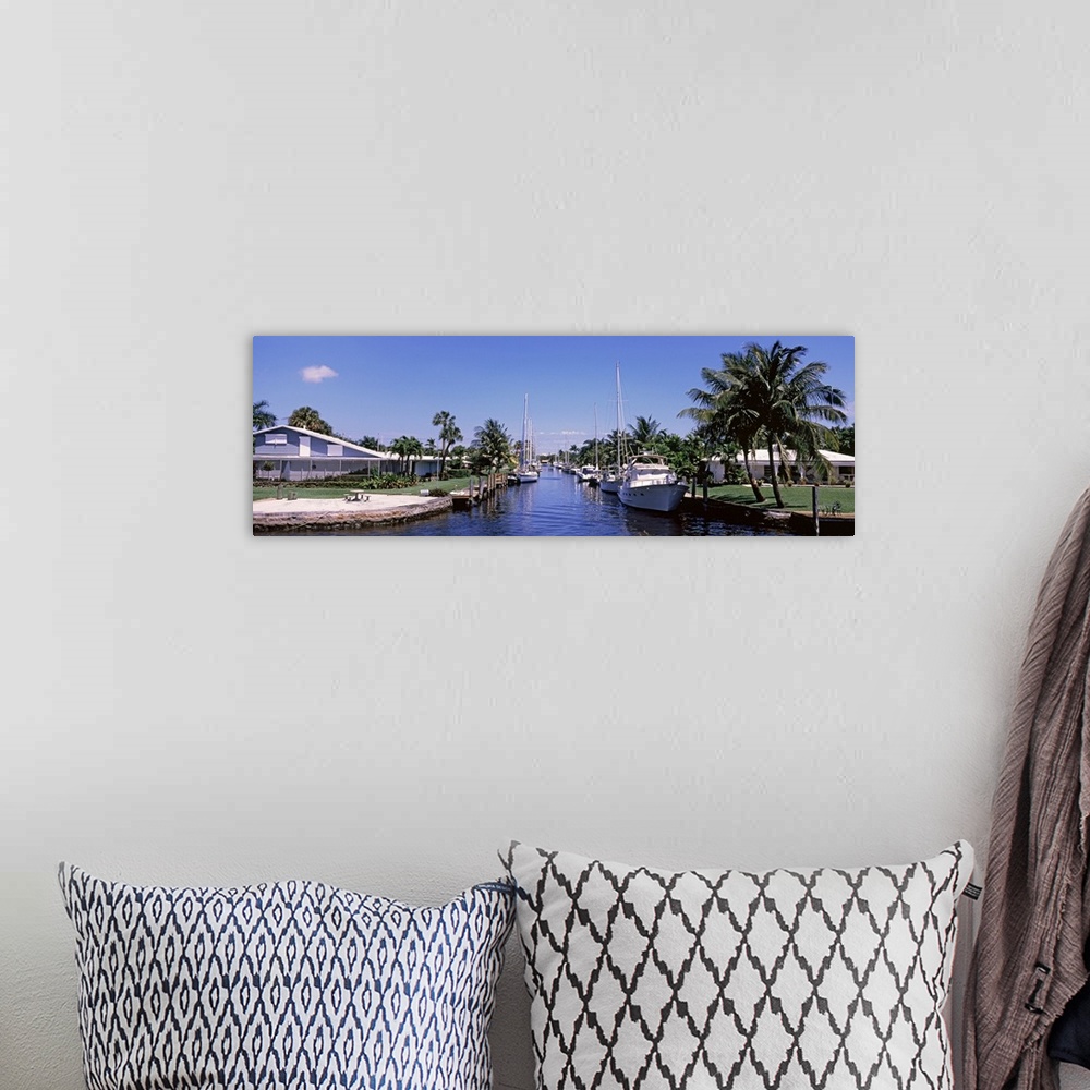 A bohemian room featuring Boats in a canal, Fort Lauderdale, Broward County, Florida