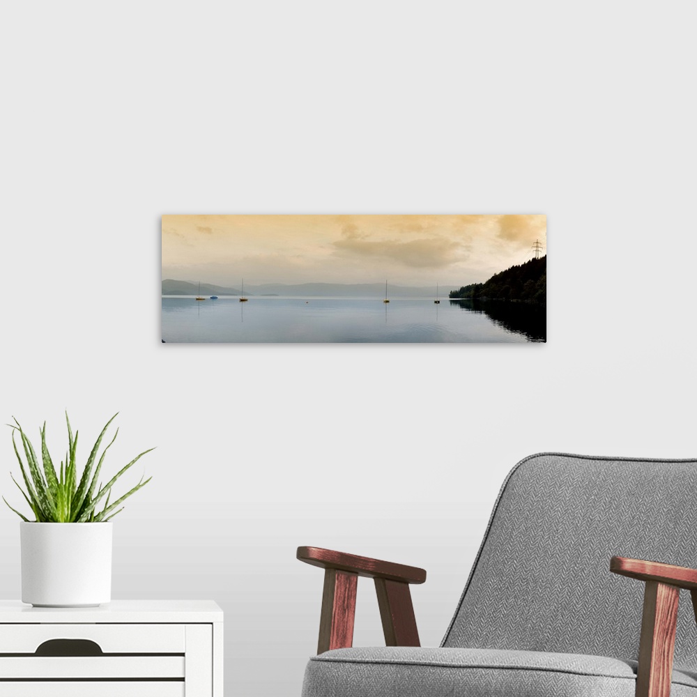 A modern room featuring Boats in a lake Lake Constance Wasserburg am Bodensee Bavaria Germany