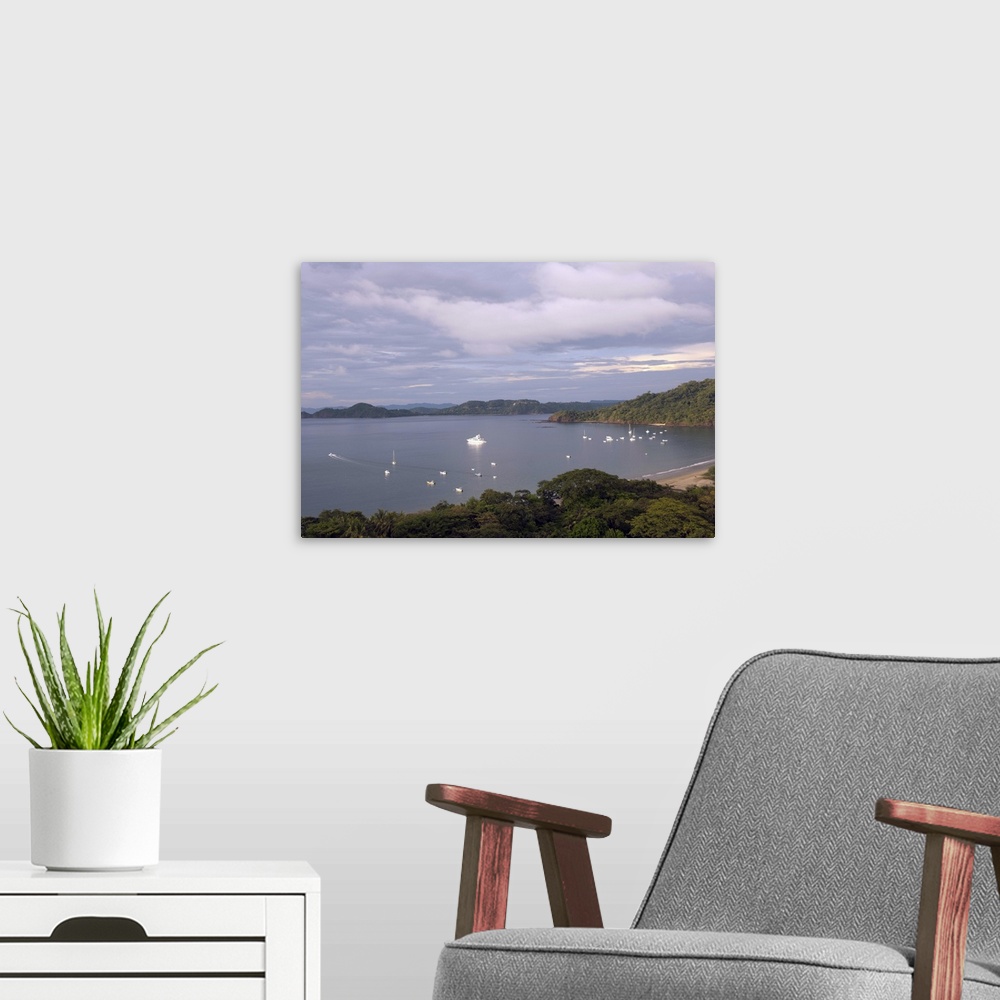 A modern room featuring Boats in the Pacific ocean, Hermosa Bay, Gulf Of Papagayo, Guanacaste, Costa Rica