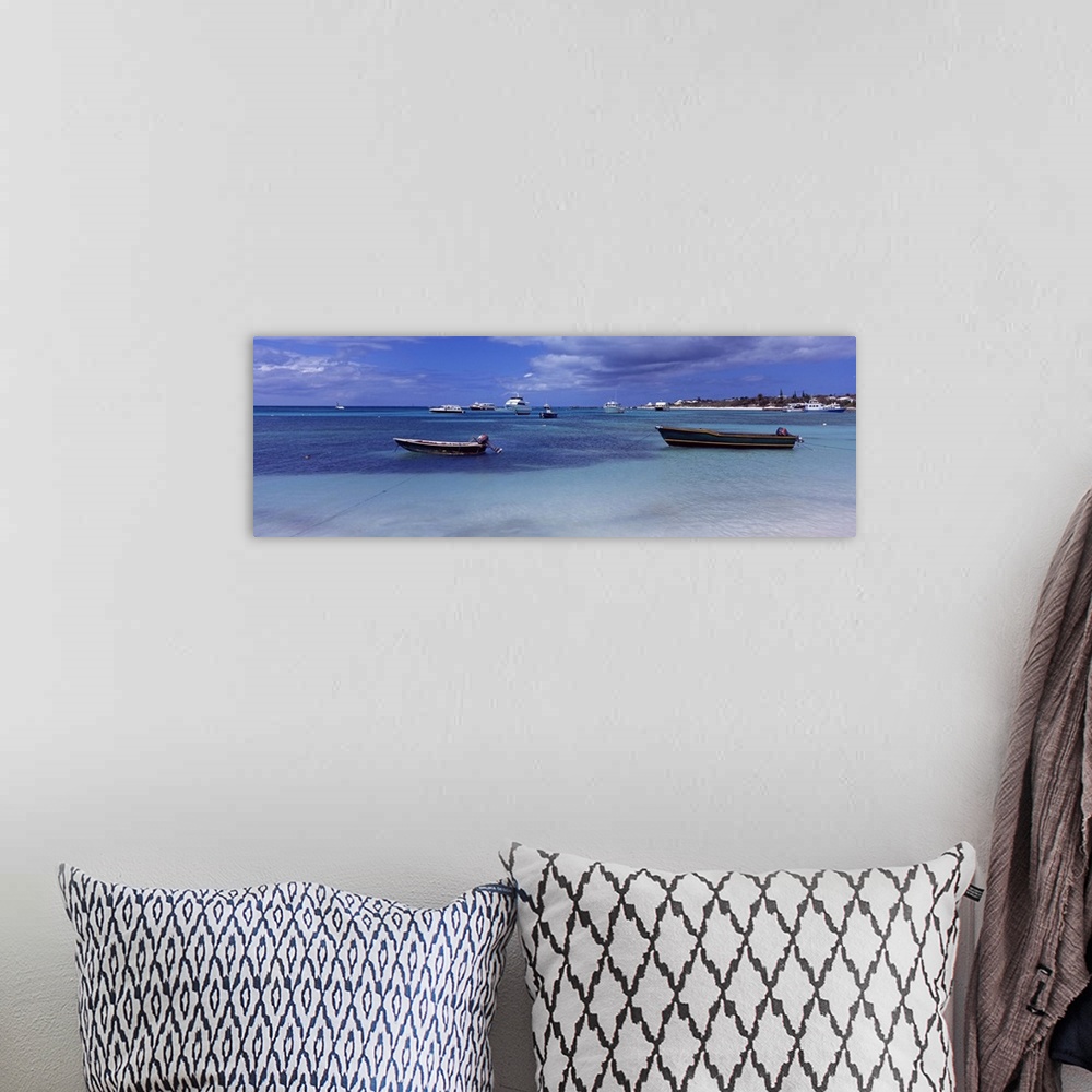 A bohemian room featuring Boats in the sea, Blowing Point, Anguilla