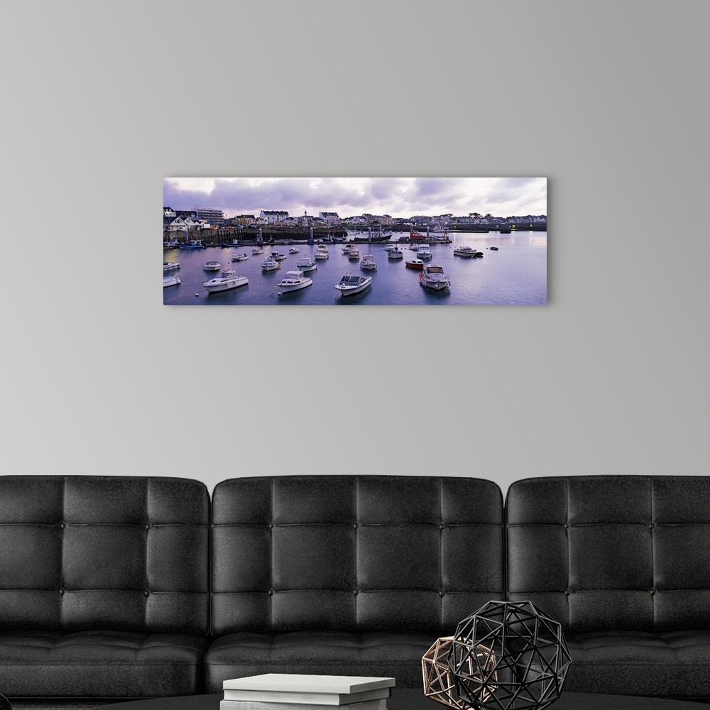A modern room featuring Boats in the sea, Quiberon, Morbihan, Brittany, France