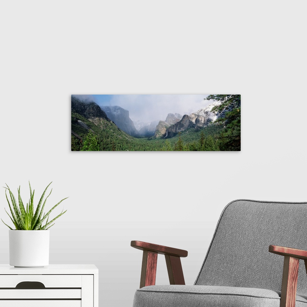 A modern room featuring Bridal Veil Falls & El Capitan Yosemite National Park CA