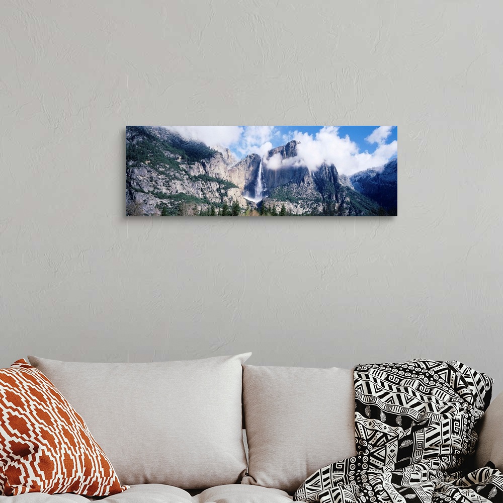 A bohemian room featuring Bridal Veil Falls Yosemite National Park CA